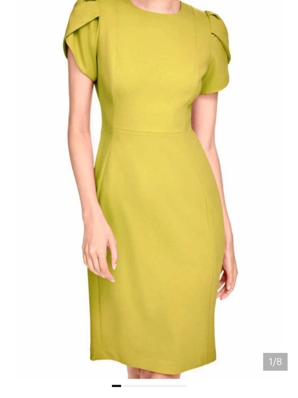 Calvin Klein Lime Green Midi Sheath Dress